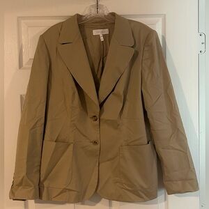 ESCADA Tan Silk Lined Blazer 46 EU